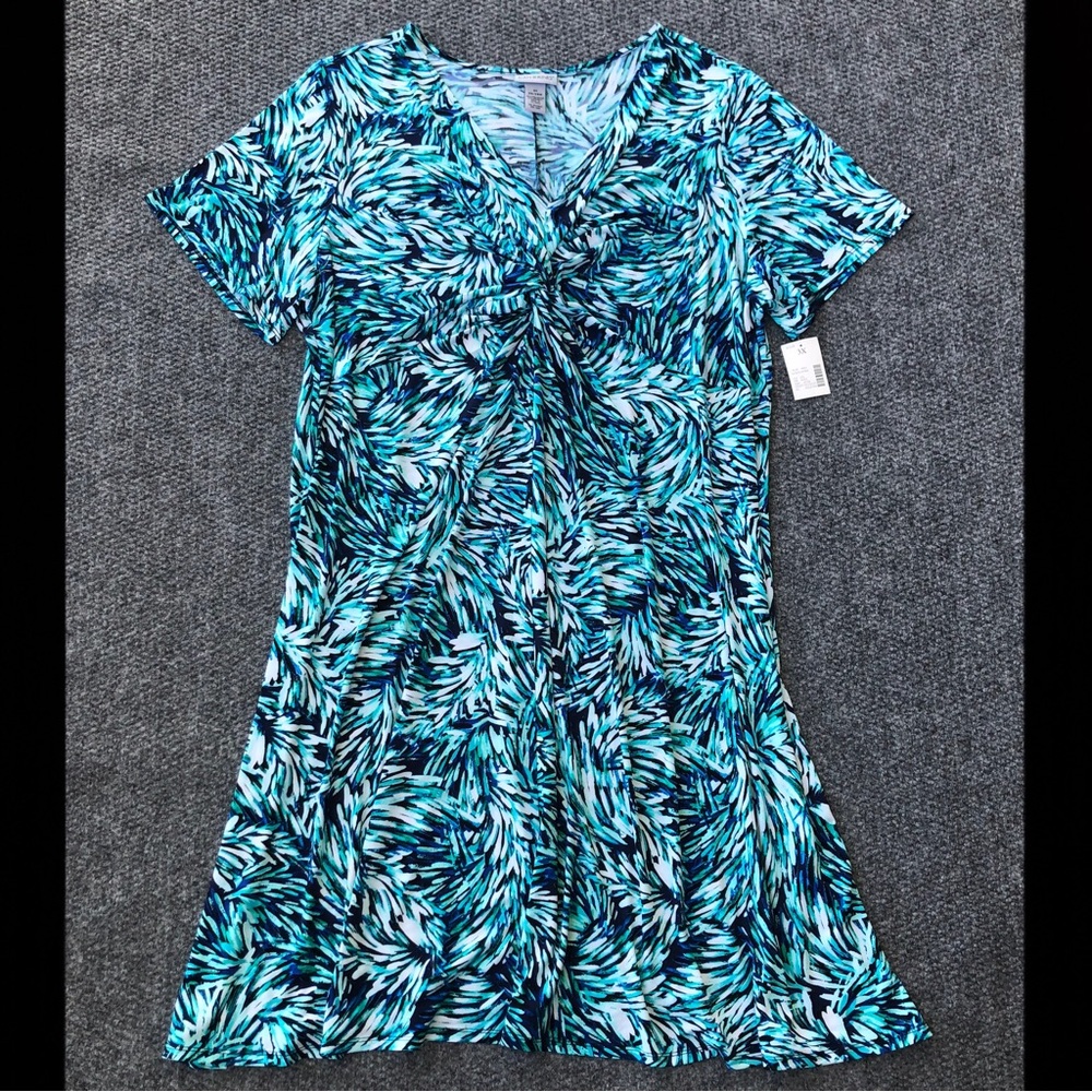 Catherines short sleeve v-neck knot twist detail dress size 3X